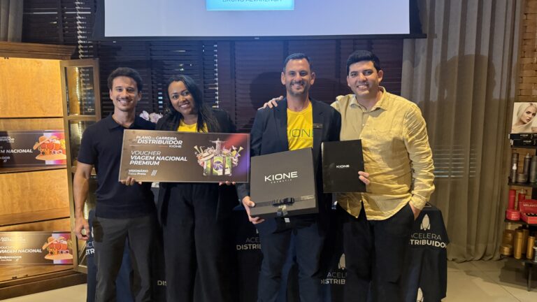 KIONE PREMIA DISTRIBUIDORES E CELEBRA O SUCESSO DO PLANO DE CARREIRA